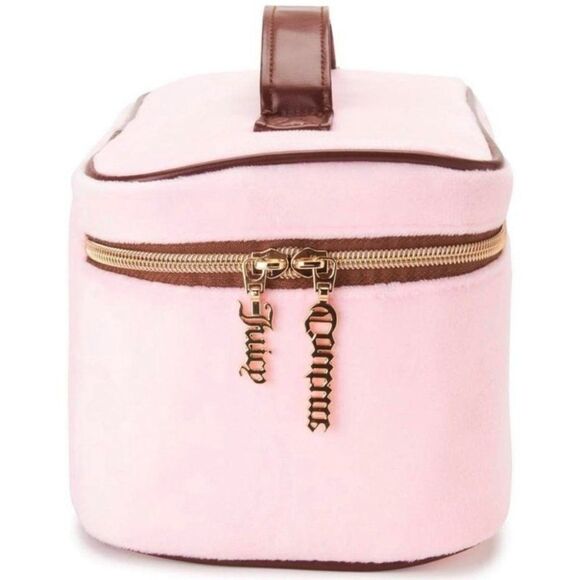 {Juicy Couture} Pink Scotties Cosmetic Bag Train Case - Picture 9 of 11